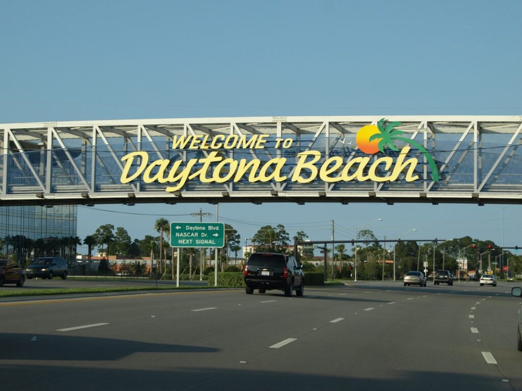 Welcome Sign for Daytona Beach Florida